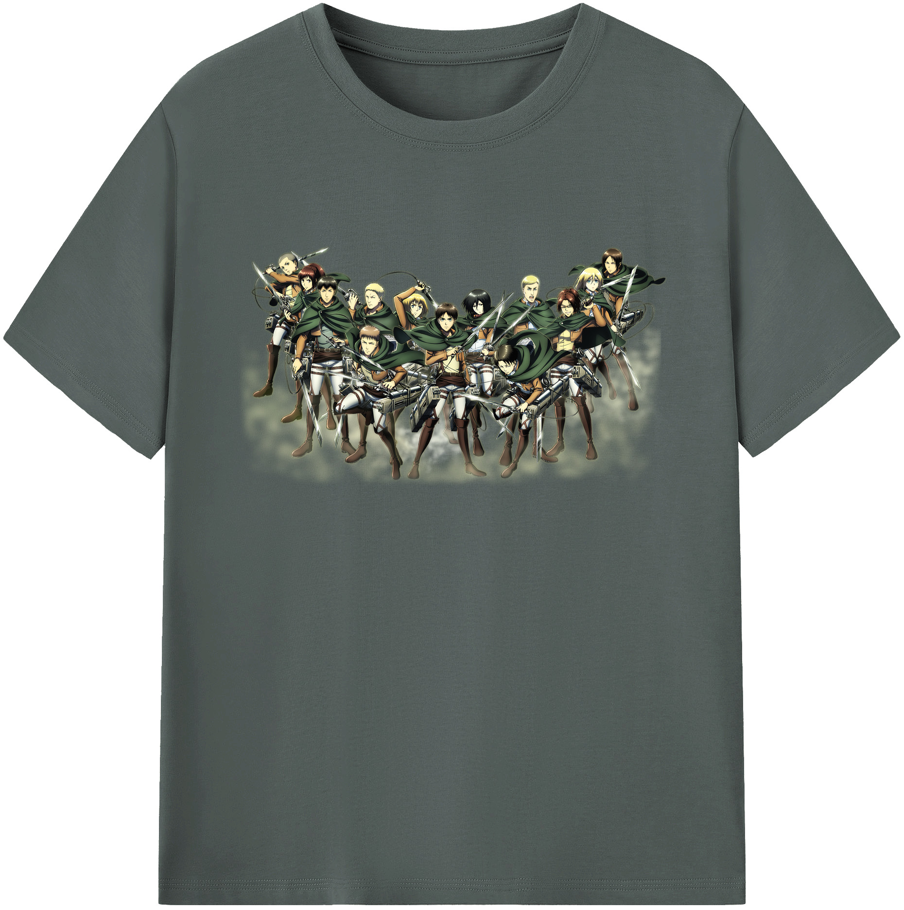 （画像用） 進撃の巨人 Attack on Titan 綿100％ メンズ半袖Tシャツ｜肌触りやわらか＆通気性